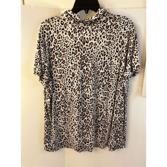 Soma pajama shirt xl rayon blend buttons animal print #79984 - Picture 3 of 7